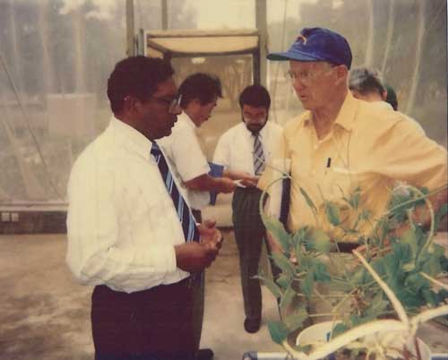 BB Singh and Norman Borlaug